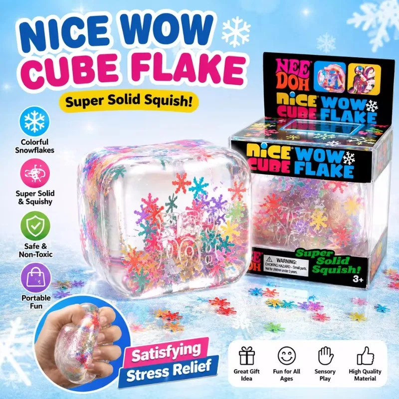 2026 Needoh Nice Cube Sensory Fidget Cube Stress Relief Anxiety Sensory Tool for Focus ADHD Office Desk Calming Toy Holiday Gift