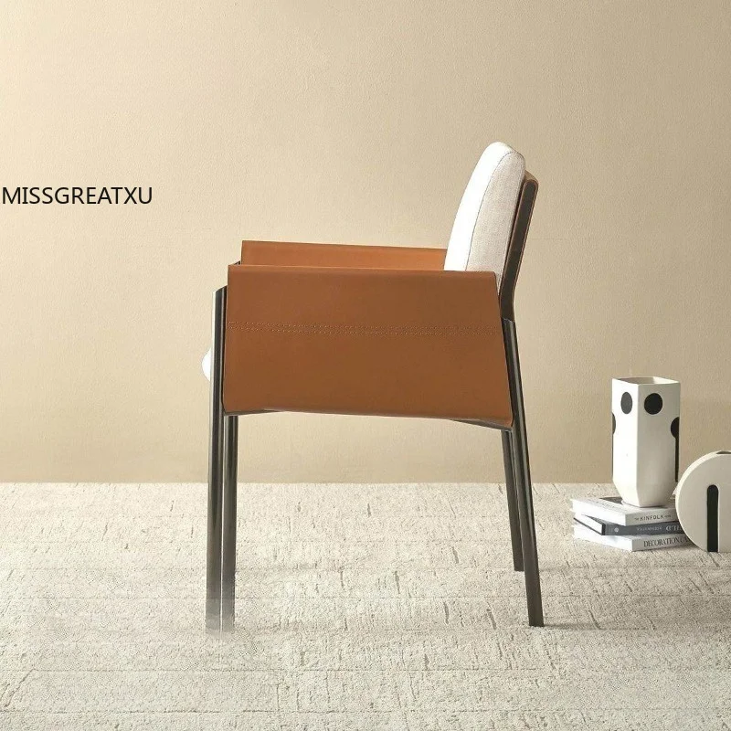 Modern Italian Light Luxury Accent Chair Multi-scene Household Chair For Dining Room Study Negotiation Makeup Table Tea Corner