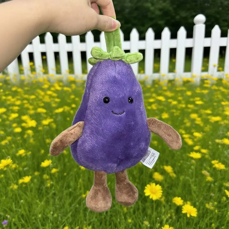 22*15 センチメートルぬいぐるみナスのおもちゃかわいい紫色のフルーツぬいぐるみ漫画のおもちゃ男の子女の子クリスマス誕生日ギフト