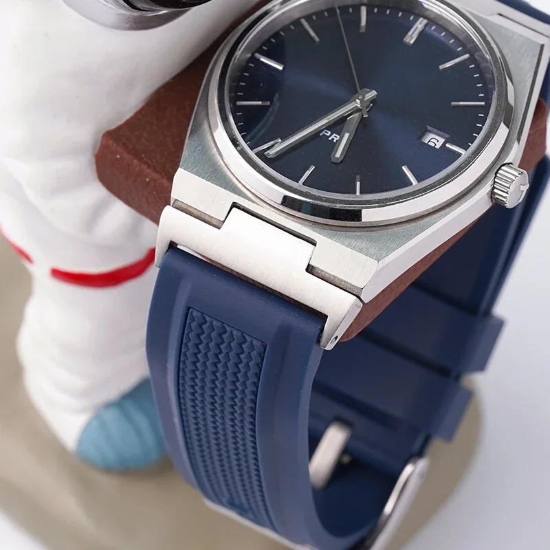 Cinturino in silicone per Tissot PRX Serie T137.407/T137.410 Super Player 40MM Acciaio Adattatore a sgancio rapido Accessori per cinturini 12mm