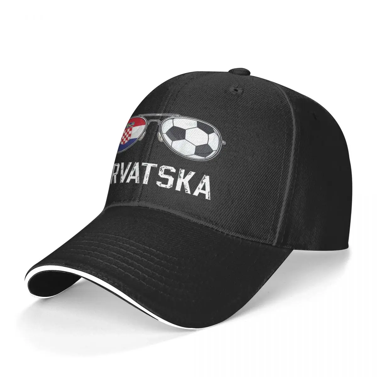 Summer Men Polyester Croatia Hrvatska Croatian Flag Football Sunglass Sun Baseball Cap Breathable Adjustable Outdoor Fishing Hat