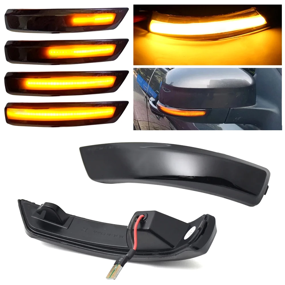 

2pcs Dynamic Turn Signal Light LED Side Rearview Mirror Sequential Indicator Blinker Lamp For Ford Focus 2 3 Mk2 Mk3 Mondeo Mk4