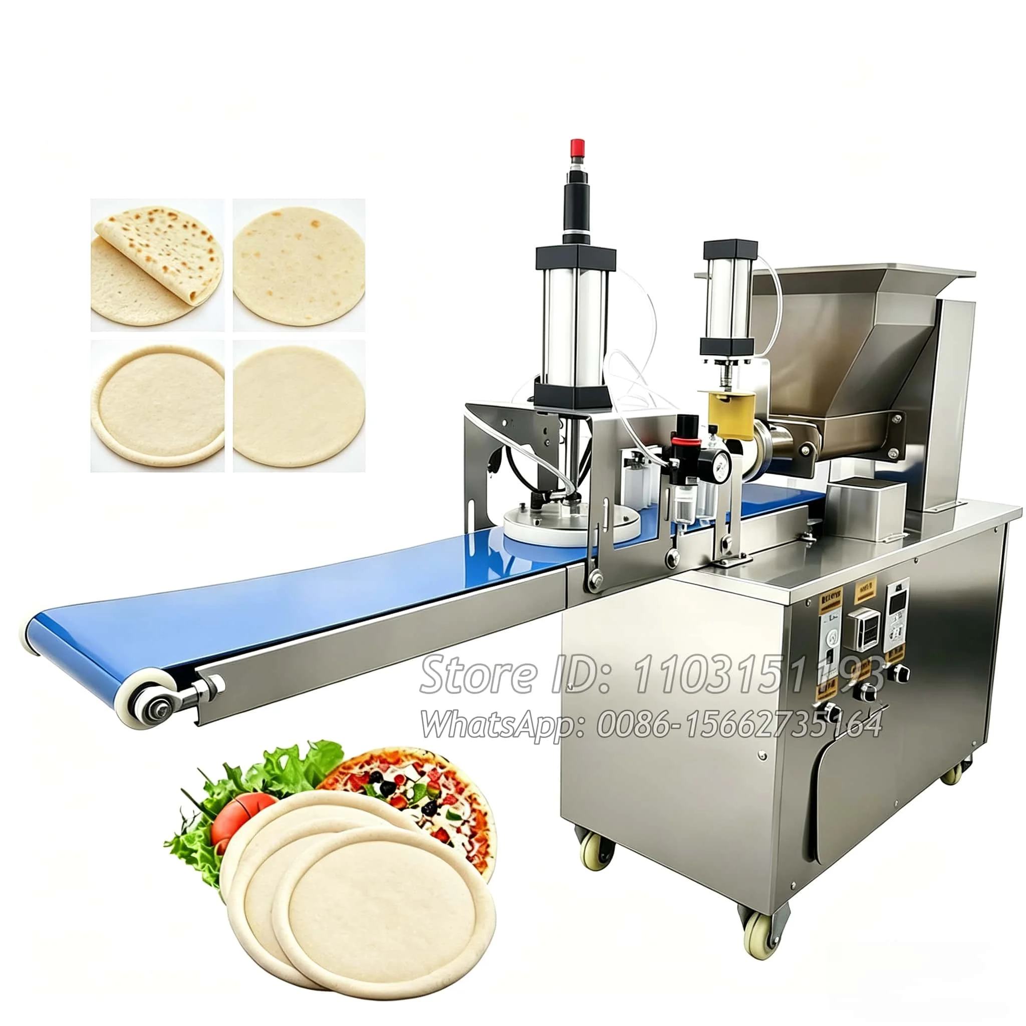 

Пневматическая машина для формования тортильи и пиццы, пресс для теста для блинов, роти, питы, хлеба, машина для деления и нарезки теста