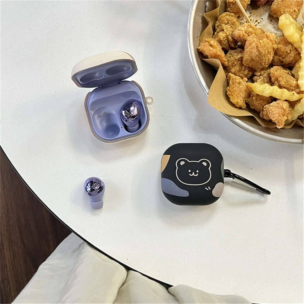 Ultralight Cartoon Bear Case For Samsung Buds Live For Samsung Galaxy Buds Pro2 Protect Earphone Cover Decorate Cute Gift Anime