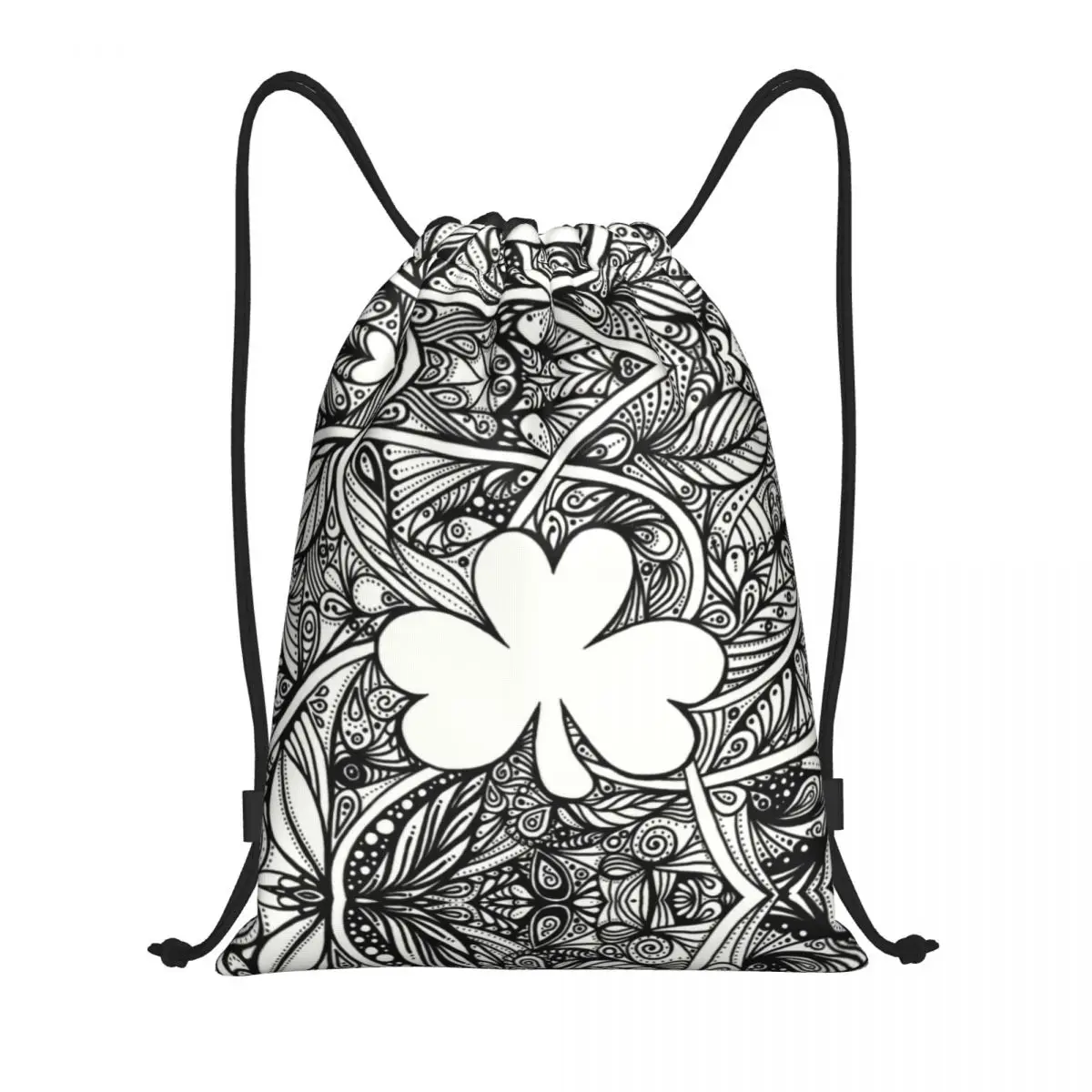 Shamrock Drawstring Bags Men Women Portable Gym Sports Sackpack Training Backpacks