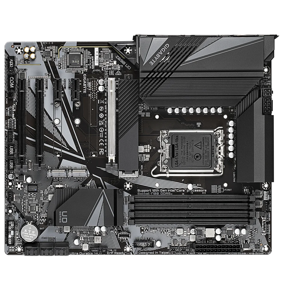 Gigabyte Motherboard Z690 UD DDR4 V2 LGA1700 for 12th Gen Intel Core Processor 12600 12700 12900 CPU Dual-channel DDR4 PCI-E 4.0