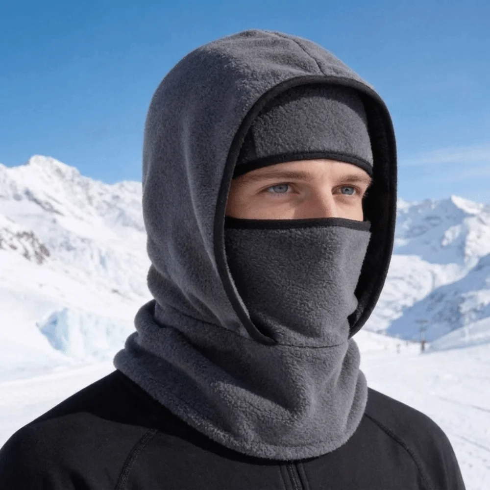 Doppellagige Balaclava-Fahrradkappe, Nackenschutz, Gesichtsmaske, warme Mütze, winddicht, kältebeständig, Ohrenschutzmütze – Detail 10
