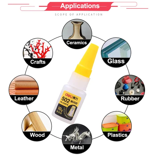 Imagen 2 del producto Pegamento súper profesional Extra fuerte 502, adhesivo instantáneo rápido, Hardware de cianoacrilato, coches de Metal, artesanía de madera, bricolaje, unión de segundos