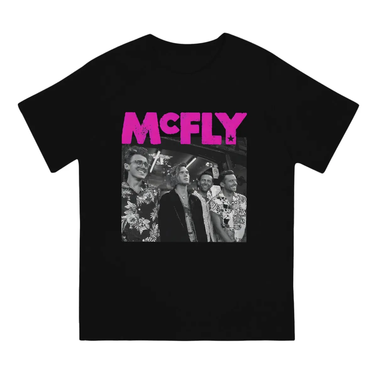 Fun Band Men T Shirts McFly Crazy Tee Shirt Short Sleeve Crewneck T-Shirts Pure Cotton Summer Tops