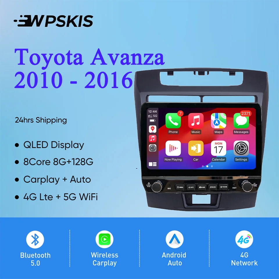 Radio de coche para Toyota Avanza 2010 2012 2014 2016 Autoradio reproductor de música y vídeo unidad principal grabadora de cinta Gps Navi DVD Cassette WiFi