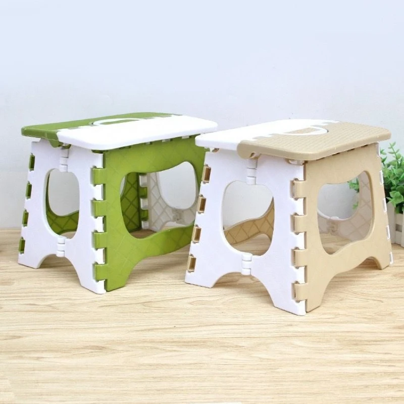 Foldable plastic stool 1 piece thick material suitable for outdoor camping, family, children's learning stool lightweight design