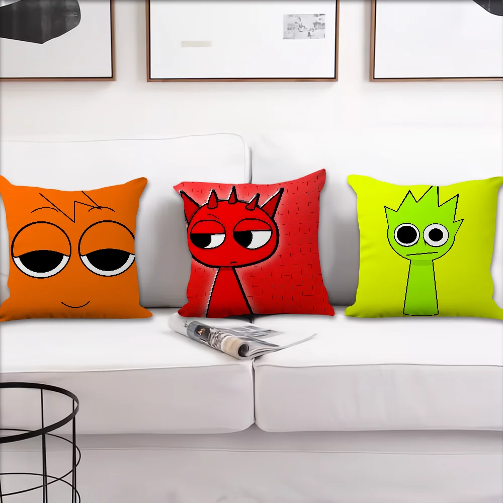 Game I-Incredibox S-Sprunki cushion cover For Pillow Printing Sofa Decoration Home Car Room Coffee Shop Office Nordic Simplicity