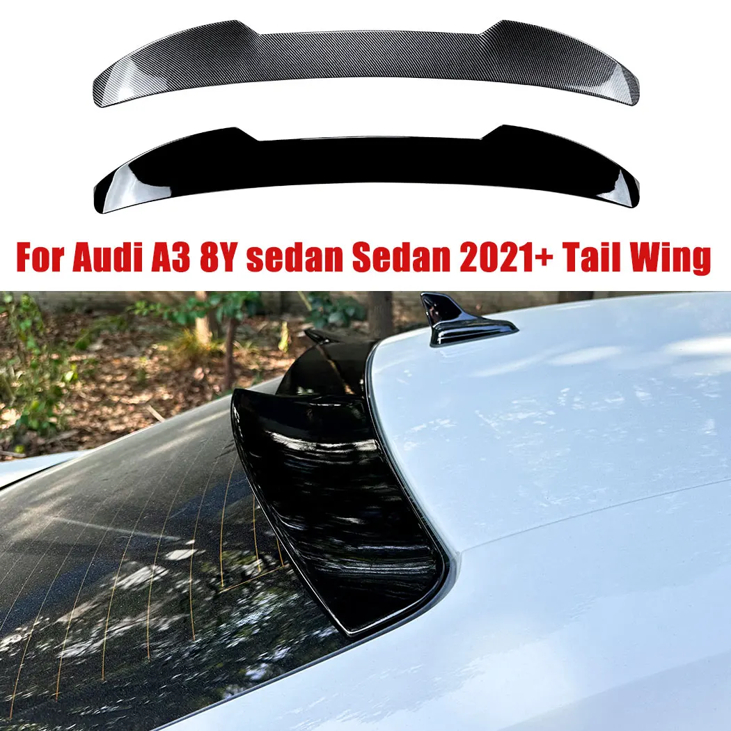 Car Tail Wing Blade Style Spoiler For Audi A3 8Y sedan Sedan 2021+ Auto Roof Trunk Splitter Fixed Wind Wing Exterior Guard Kit