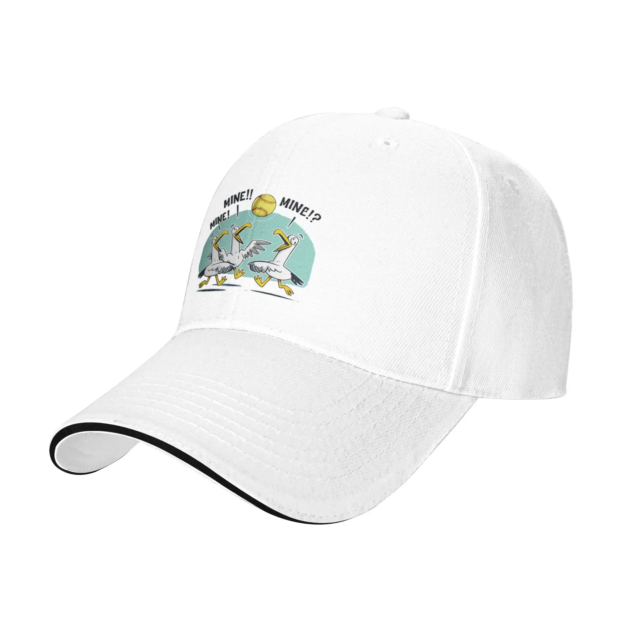 Mine Seagull Softball Volleyball Funny Bird Baseball Player Team Baseball Cap Men Trucker Hat High Quality Snapback Cap Gift