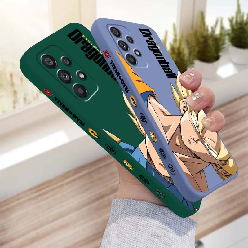 

Dragon Ball Son Goku Cool For Samsung A71 A72 A73 A51 A52 A53 A54 A55 A21s A35 A34 A32 A03 5G Liquid Left Rope Phone Case