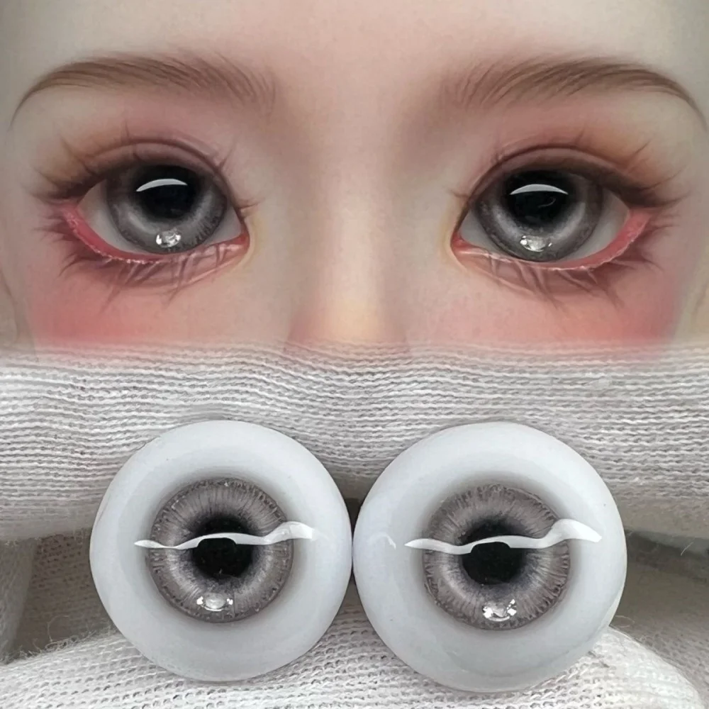 bjd doll eyeballs fit into 1/3 1/4 1/6 size stereoscopic human eye pattern with outer color ring resin eye doll accessories