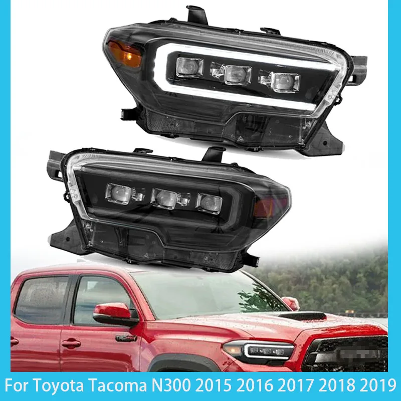 

2pc Full Led Headlights For Toyota Tacoma N300 2015-2019 Accessories Car Modified Front DRL Turn Signal Headlamp Assembly