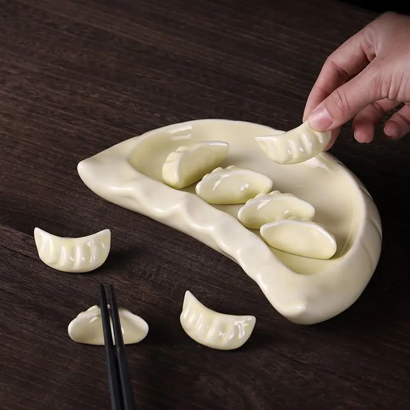 

Creative Ceramic Dumpling Chopstick Holder, Chopstick Holder, Household Chopstick Holder Set