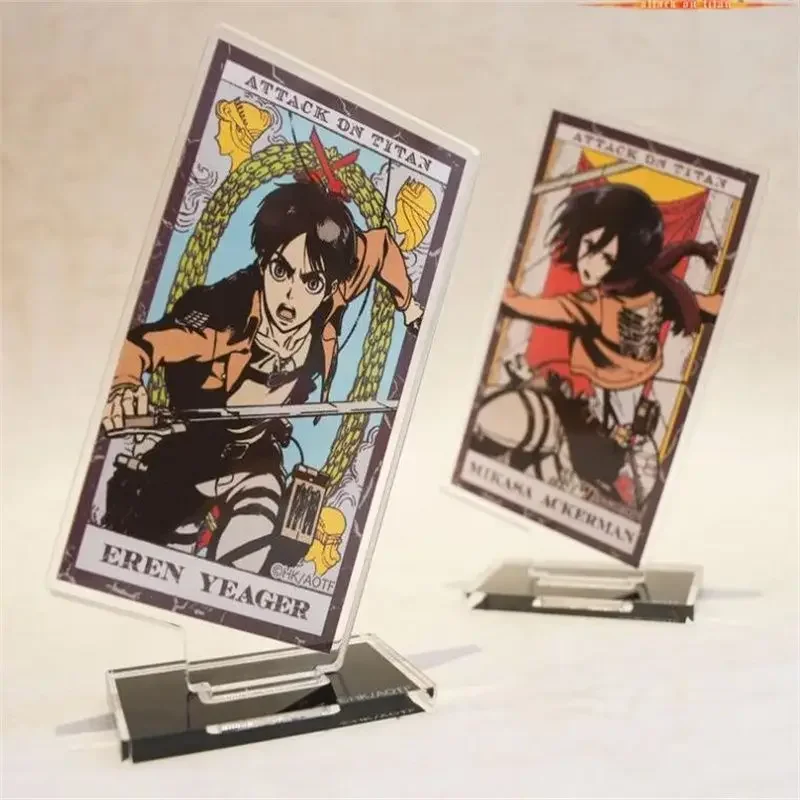 Attack on Titan Anime Levi Mikasa Eren Yeager Hans Zoe Acrylic Stand Erwin Action Figure PVC Fighting Brand