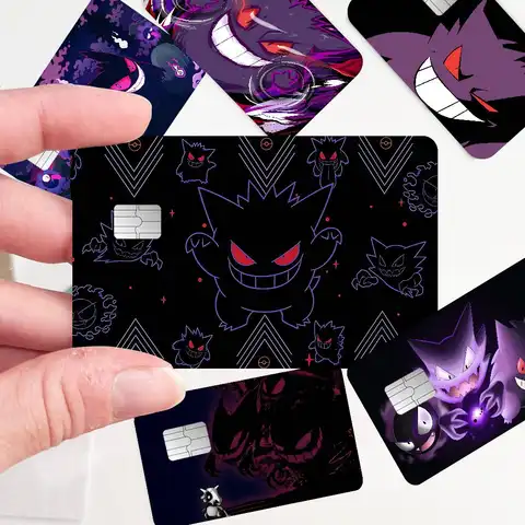 Anime Game G-Gengars Cartoon Credit Card Skin Stickers For Bank Card Bus Metro Card Sticker Waterproof Women Gift