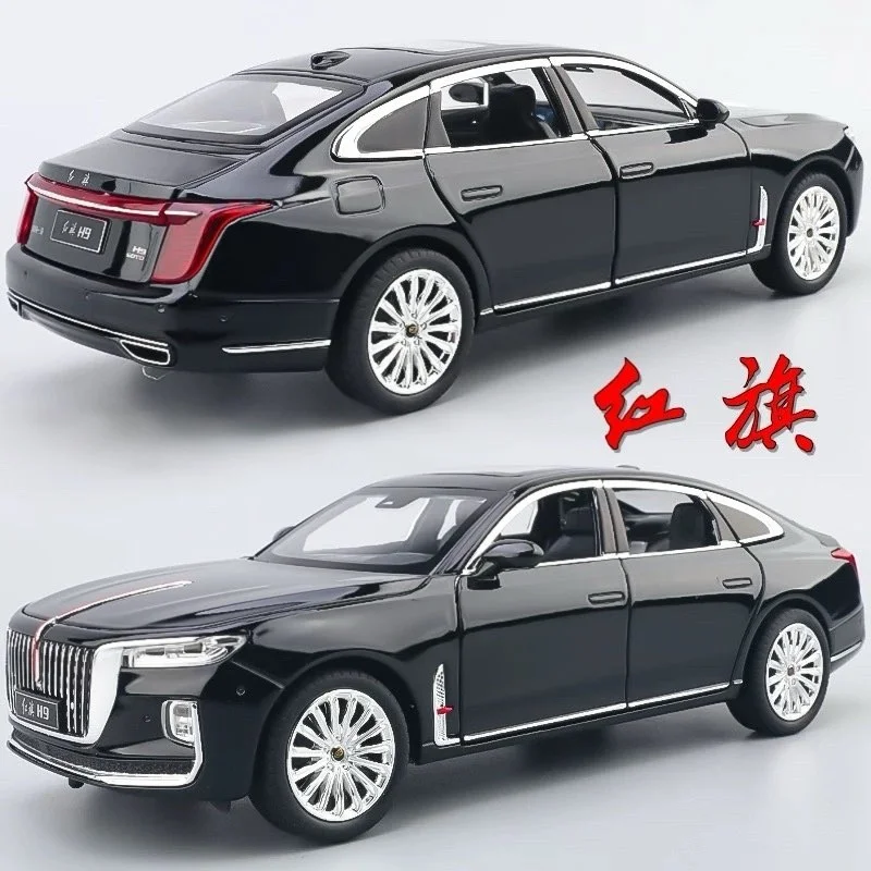 1/32 Hong Qi H9 Legering Luxy Auto Model Diecasts Voertuigen Metalen Auto Model Hoge Simulatie Geluid Licht Collectie Kinderen Speelgoed gift