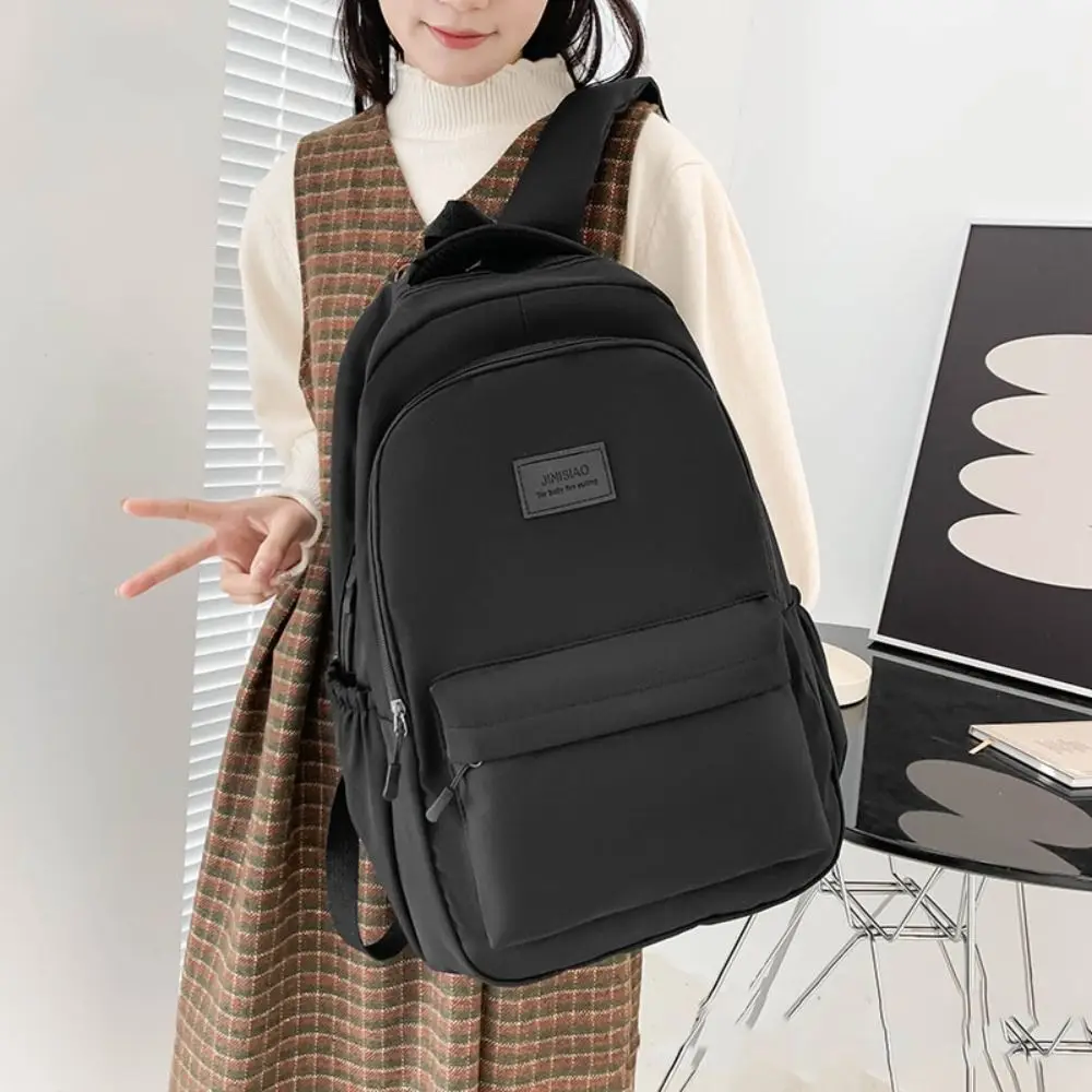 Japanese Style Solid Color Laptop School Bag Oxford Simple Large Capacity Backpack Daypack Waterproof College Backpack Teenagers