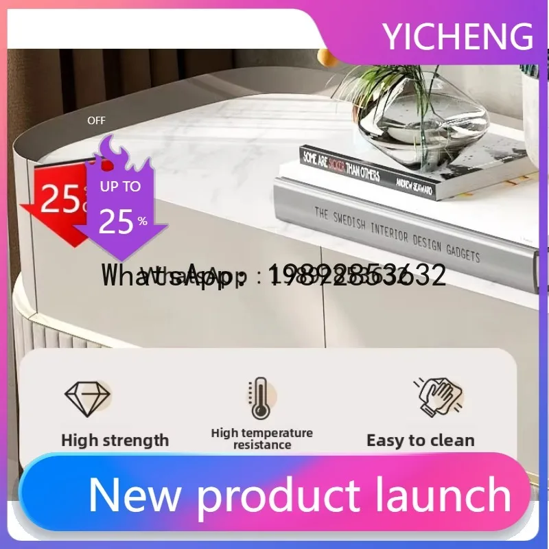 

high-end light luxury dining side cabinet enters the house against the wall, modern simple storage, high-end door cabinet