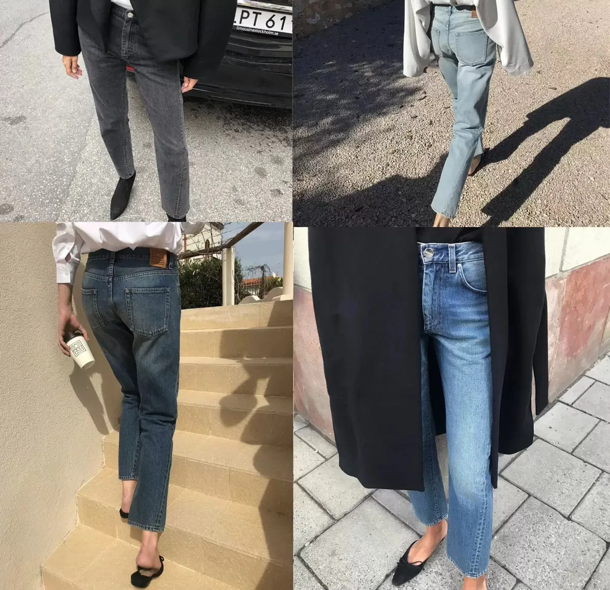 Women classic High Waist Cotton Straight Jeans Simple Loose Casual All-match Denim Long Pants