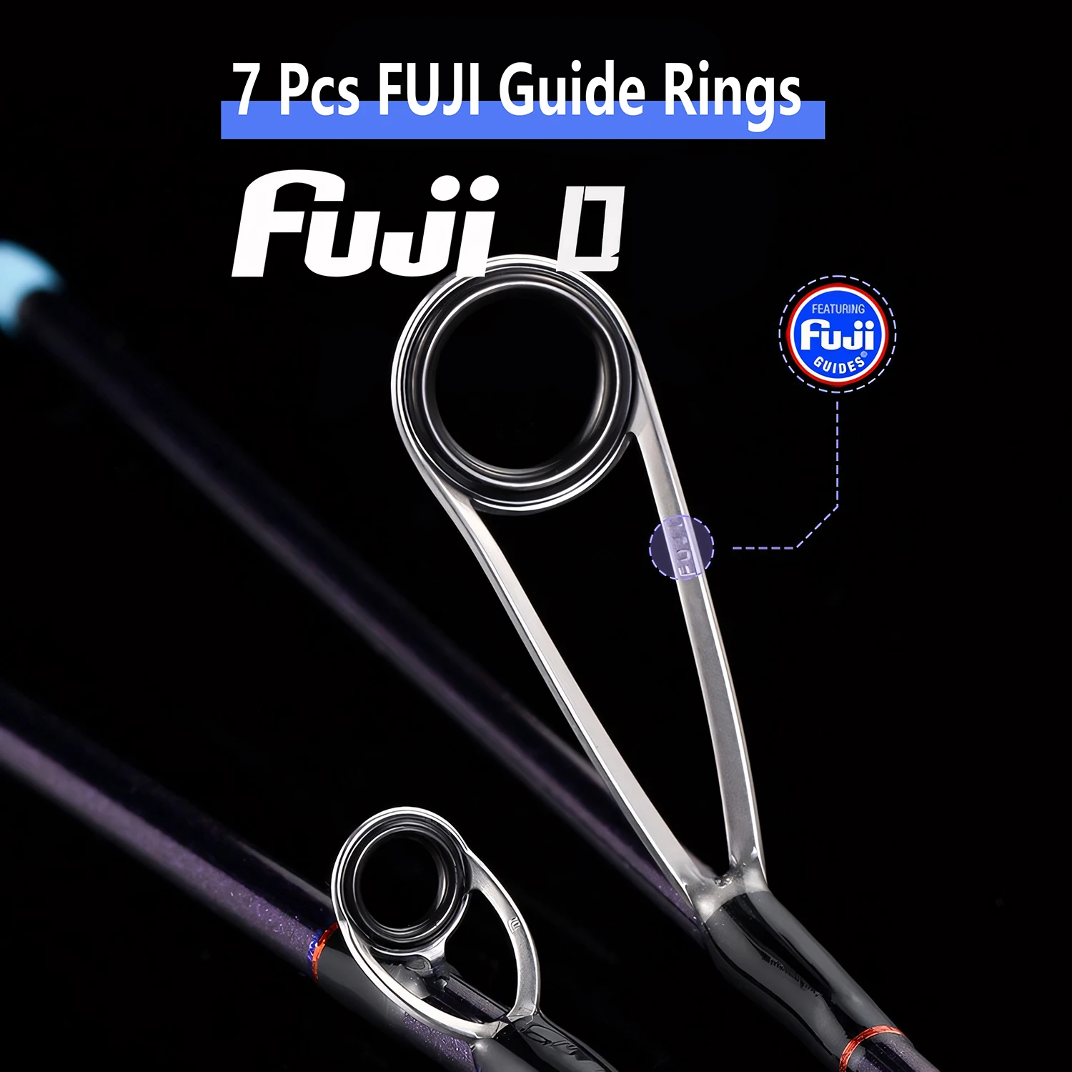 Caña spinning carbono ultralight FUJI – 2 secciones lubina/carpa - imagen 2