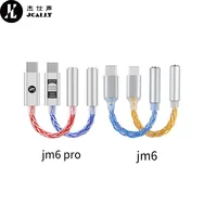 JCALLY JM6 Pro tipo C a 3,5mm Dual DAC CX31993 MAX97220 amplificador de auriculares de Audio Digital adaptador de auriculares móviles HiFi DAC