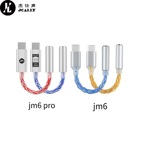 JCALLY JM6 Pro tipo C a 3,5mm Dual DAC CX31993 MAX97220 amplificador de auriculares de Audio Digital adaptador de auriculares móviles HiFi DAC