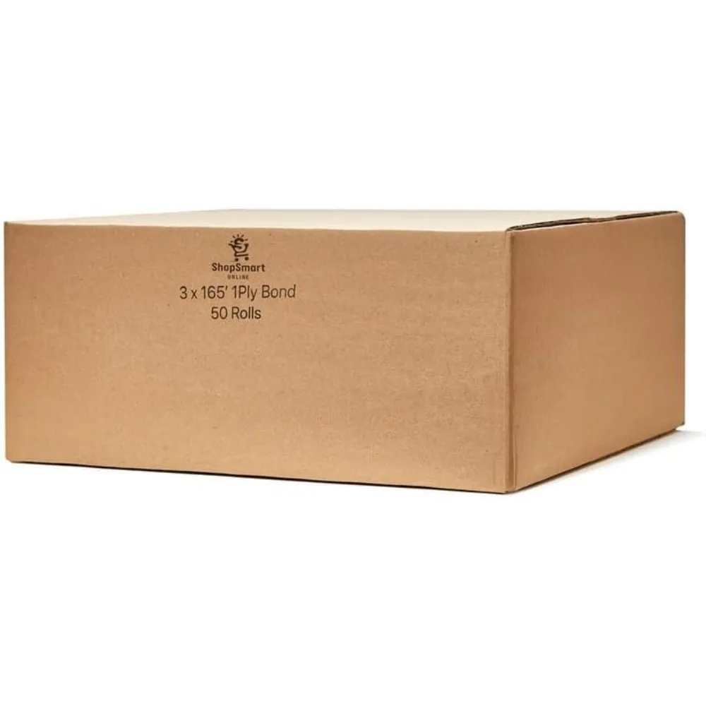 لفات ورق أحادية الطبقة بعرض 3 بوصة 165 قدم، 50 عبوة لطابعات المطبخ، 55 جرامًا للمتر المربع