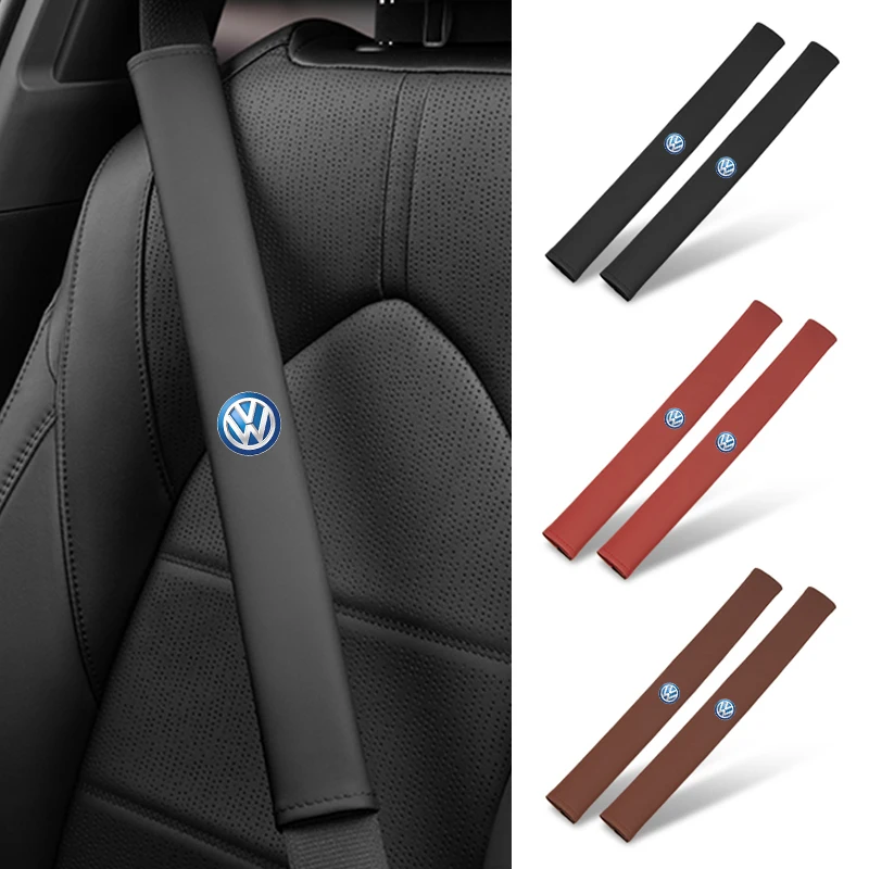 Car Seatbelt Shoulder Cover Seat Belt Guard Pad Protection For VW Scirocco Jetta Beetle Golf Passat Polo Tiguan Sharan Touran