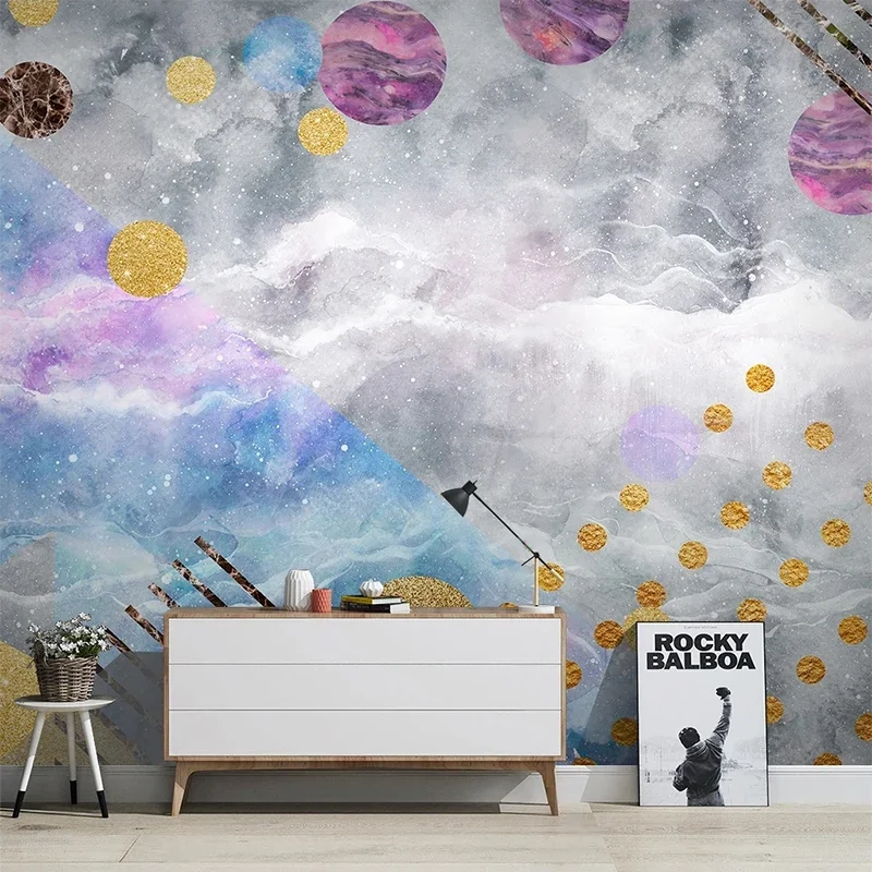 Custom Any Size Mural Wallpaper Modern 3D Geometric Decorative Painting Living Room TV Background Wall Paper Papel De Parede 3 D