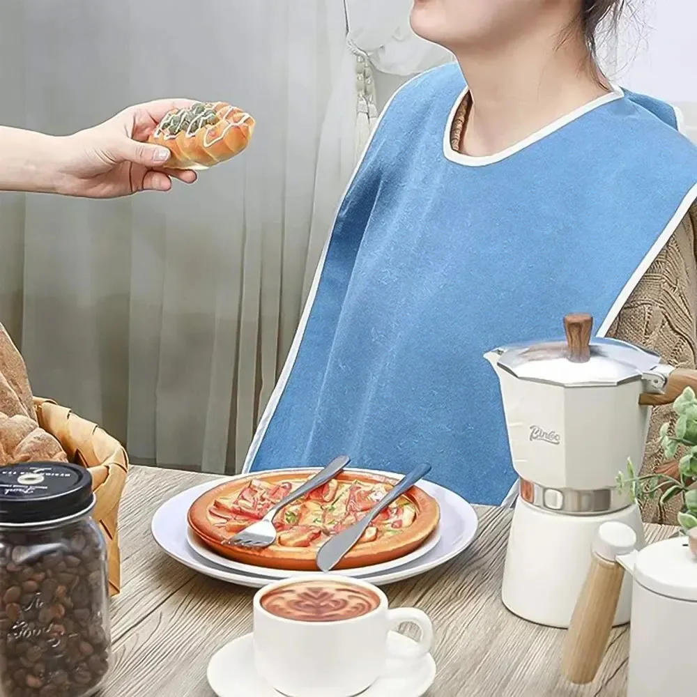 

Towel Cloth Adult Bibs Large Elderly Bibs Super Absorbent Breathable Elderly Bibs Drooling Towel Nursing Accessories
