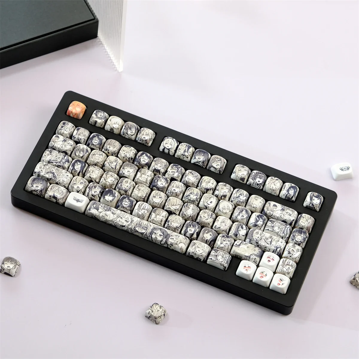 

Japanese Animation 126 Keys PBT Keycaps Five-sided Sublimation MOA Profile Keycaps For MX Switches Mechanical Keyboard Key Caps