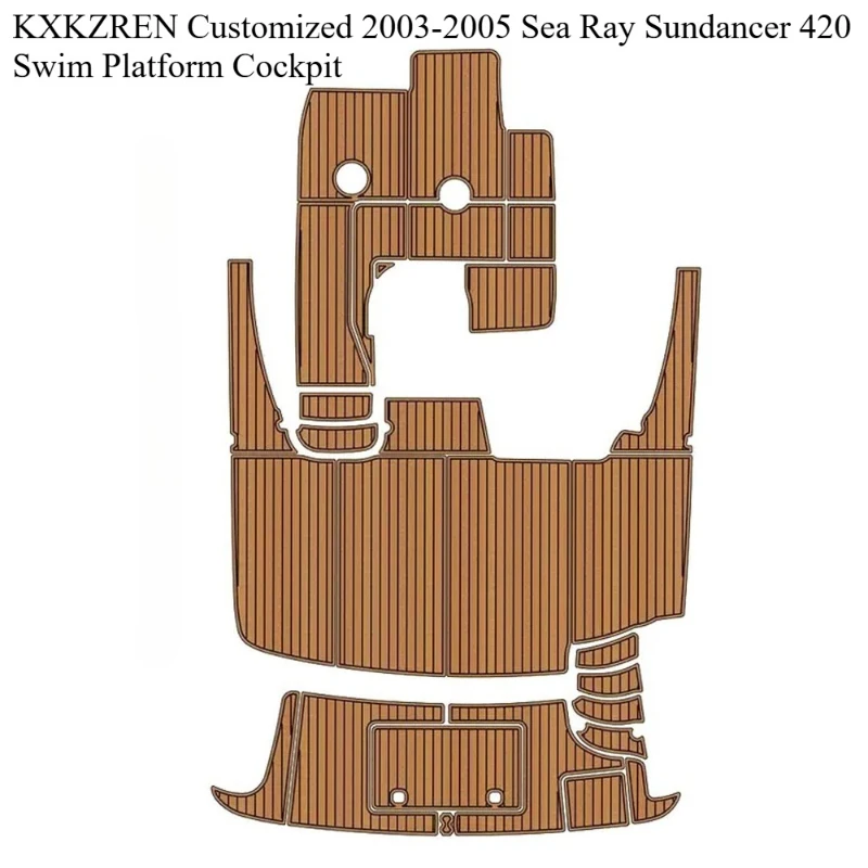 KXKZREN Custom 2003-2005 Sea Ray Sundancer 420 Swim Platform Cockpit Self-adhesive EVA  Foam Vehicle Pad Non-slip Flooring Pad