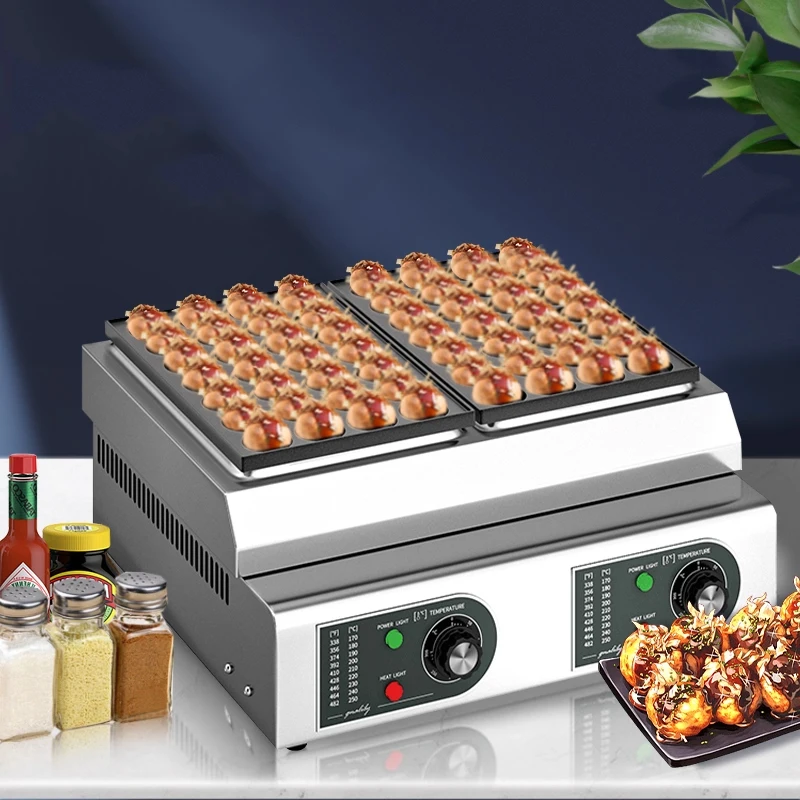 آلة تاكوياكي التجارية تعمل بالغاز الكهربائي 28 56 84 فتحة صانع كرات الأخطبوط معدات الشواية #1