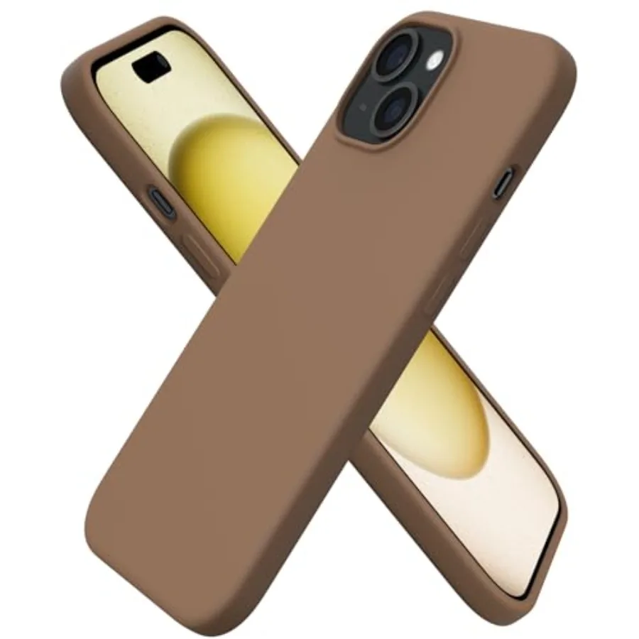 

Compatible with iPhone 15 Case 6.1, Slim Liquid Silicone 3 Layers Full Covered Soft Gel Rubber Phone Case, Anti-Scratch Shockpr
