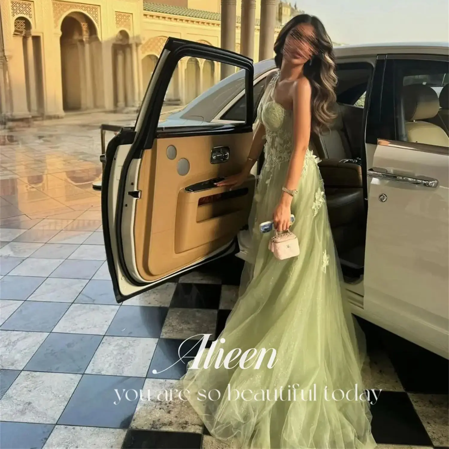 

A-line Lace One Shoulder Green Sweetheart Luxury Party Dresses for Special Occasions Evening Elegant Woman Gala Prom customized