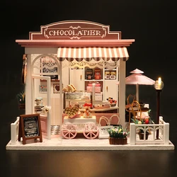 DIY Miniature Dollhouse Kit 3D Puzzle Furniture Assembly Model Doll House Educational Wooden Toys For Friends Birthday Gifts