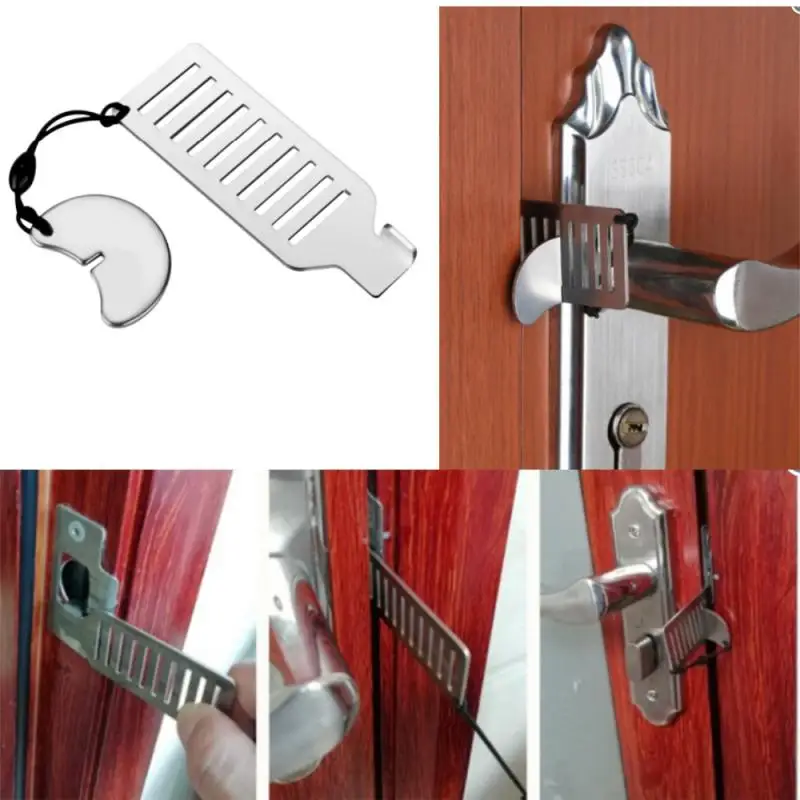 1PCS Door Lock Security For Travel Heavy Duty Portable Door Lock Stoppers Hotel Door Jammer Home Security Lock Device