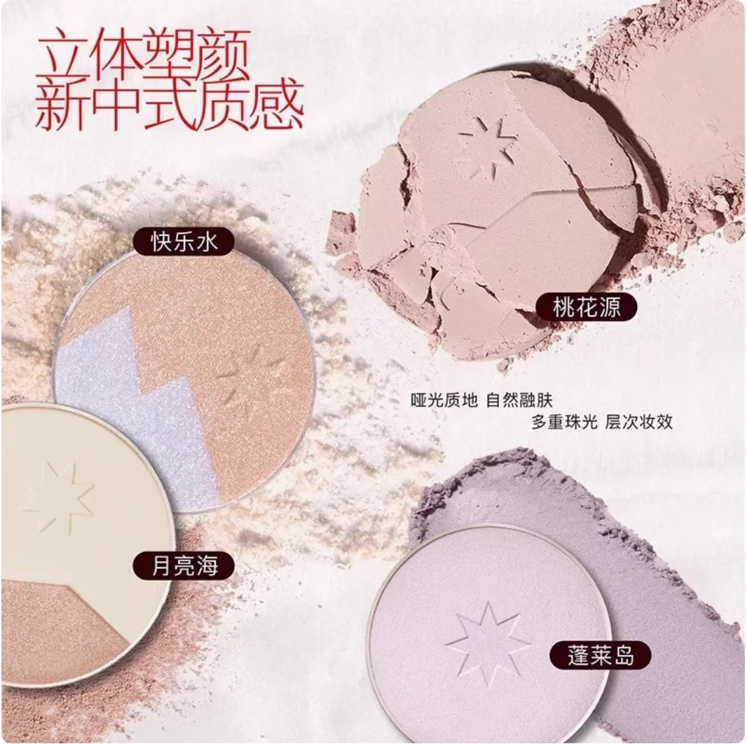 Girlcult Highlighter Palette Matte / Vlek / Shimmer Texture Highlighting Vul gezichtsrimpels in depressions Make-up Cosmetica