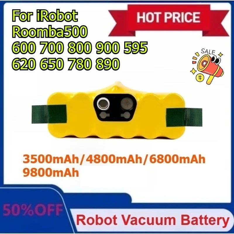 

New Battery for IRobot Roomba500 600 700 800 14.4V 3500mAh-9800mAh Rechargeable Battery for Roomba Vacuum Cleaner Battery