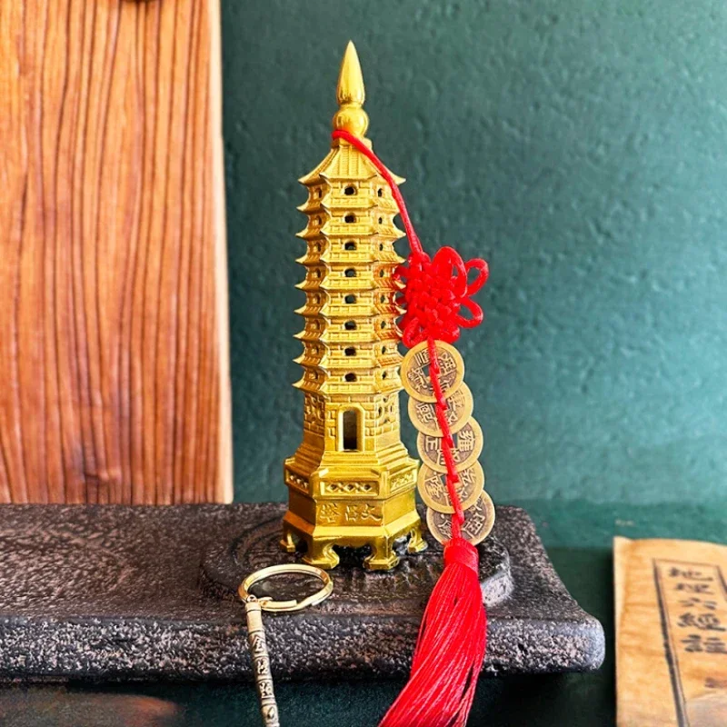 

Hot salesPure Copper Wenchang Tower Decoration 9-Storey 13-Storey Children's Room Study Office Desk Surface Panel Chinese Decora