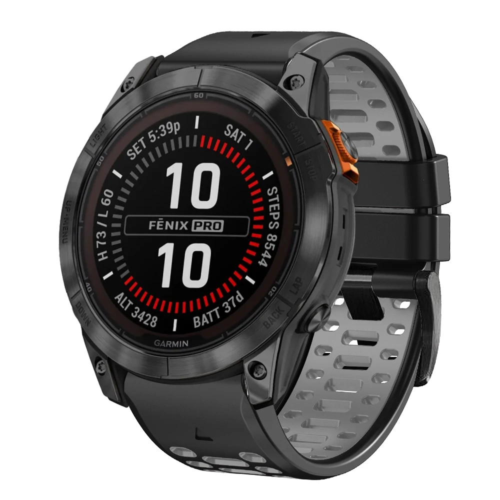 QuickFit 22 mm 26 mm atmungsaktives Sport-Silikonarmband für Garmin Fenix 7X 7 Pro 6X 6 5 5X Plus/Epix 2 47 mm 51 mm Armband-Uhrenarmbänder – Detail 17