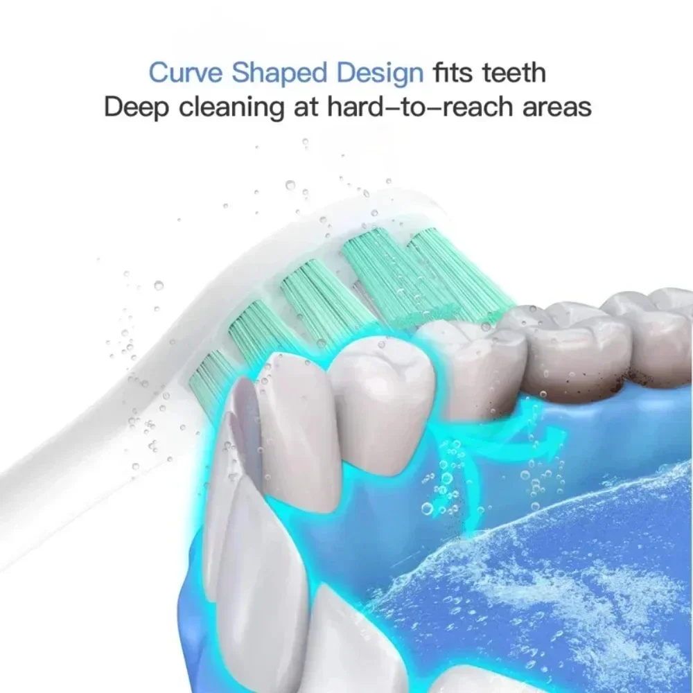 Replacement Toothbrush Heads for MIJIA T301/T302/T501 Sonic Electric Tooth Brush DuPont Bristle Nozzles With Vacuum Packaging
