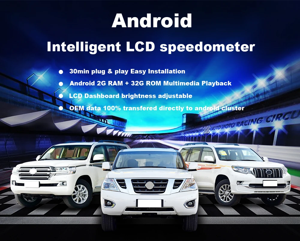 Ulepszona wersja Android 12,3-calowy wyświetlacz Lcd na desce rozdzielczej samochodu z prędkościomierzem dla Jeep Wrangler 2007-2015 Wyświetlacz Lcd na desce rozdzielczej samochodu