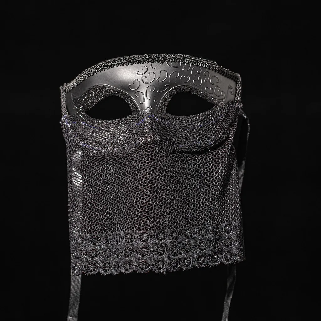 Maskerade-Maske mit Spitzenschleier, Venezianische Party-Maske, Geheimnisvolle Halbgesichts-Augenmaske, Halloween-Cosplay-Kostüm-Party-Requisiten – Detail 4