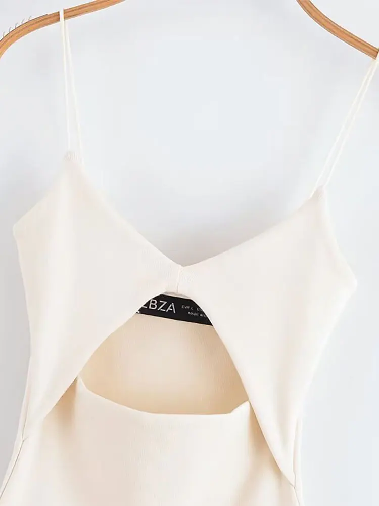 2025 여름 섹시 시크 여성 캐미 드레스 솔리드 슬리브리스 슬링 미디 드레스 신상 패션 드레스